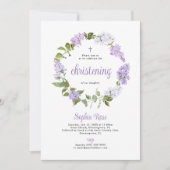 Rustische Lila bloemen - Uitnodiging (Voorkant)