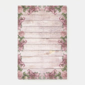 Rustische Magenta-Rozen Post-it® Notes (Voorkant)
