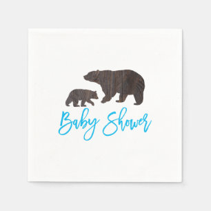 Rustische mam en Baby Baby shower Napkin Servetten