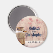 Rustische melk kan de huwelijksdatum van het land magneet (Voorkant / Achterkant)