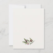 Rustische minimale olijftak Foliage Wedding RSVP (Achterkant)