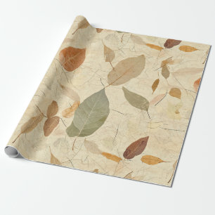 Rustische natuur geïnspireerd blad - Botanische ku Cadeaupapier