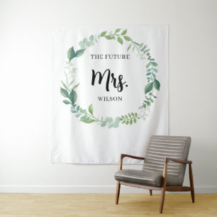 Rustische Natuur Greenery Vrijgezellenfeest Backdr Wandkleed