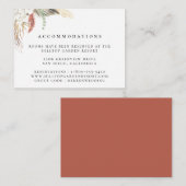 Rustische Oerwoud bruiloft-accommodatie Informatiekaartje (Voorkant / Achterkant)