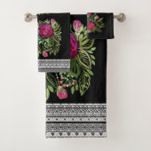 Rustische patchwork bad handdoek (Insitu)