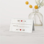 Rustische pijlen Rood Heart Wedding (Voorkant)