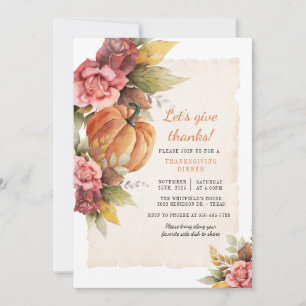 Rustische pompoen geven Bedankt Thanksgiving Kaart