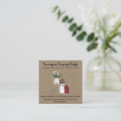 Rustische primitieve Landkraft Vierkante Visitekaartje (Staand voorkant)