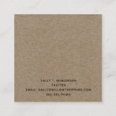 Rustische primitieve Landkraft Vierkante Visitekaartje (Achterkant)
