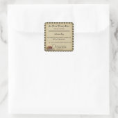Rustische primitieve productlabels voor kaarsen vierkante sticker (Tas)