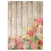 Rustische Romantische Rozen Hout Klembord (Achterkant)