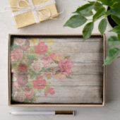  Rustische Romantische Rozen Hout Tissuepapier (Geschenk)