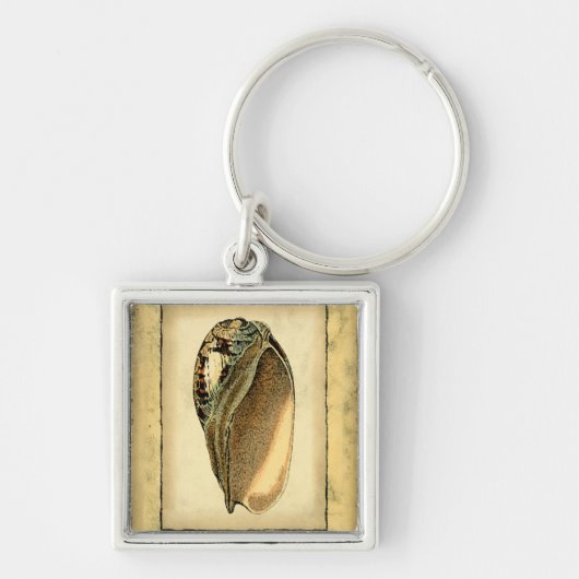 Rustische  Seashell Sleutelhanger (Voorkant)