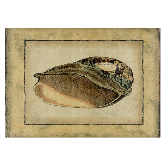 Rustische  Seashell Snijplank (Voorkant)