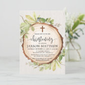 Rustische snijbossen herfst bladgroen kaart (Staand voorkant)