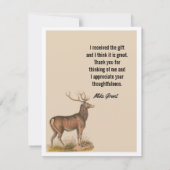 Rustische Stag Deer Hartelijk dank (Achterkant)