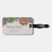 Rustische Succulenten Bagagelabel (Achterkant horizontaal)