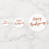 Rustische Thanksgiving najaar pompoen Confetti (Achterkanten)