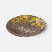 Rustische Thanksgiving Papieren Bordje (Gekanteld)