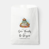 Rustische Thanksgiving zonder blote zonnebloem met Bedankzakje (Voorkant)