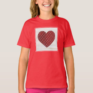 Rustische Valentijn Hugs & Kisses Heart T-shirt