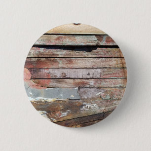 Rustische Verweerde Zeilboot Houten Planken Nautil Ronde Button 5,7 Cm