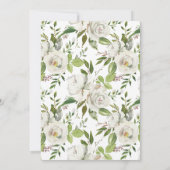 Rustische Vintage Floral Wedding Kaart (Achterkant)