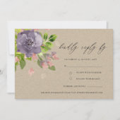 RUSTISCHE VIOLET KRAFT WILDE STROOM EN FOLIAGE MON KAART (Voorkant)