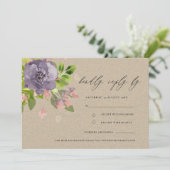 RUSTISCHE VIOLET KRAFT WILDE STROOM EN FOLIAGE MON KAART (Staand voorkant)