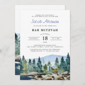 Rustische Waterverf Barn | Bar Mitzvah (Voorkant / Achterkant)