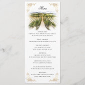 Rustische Waterverf Elegant Vineyard Wedding Menu (Voorkant)