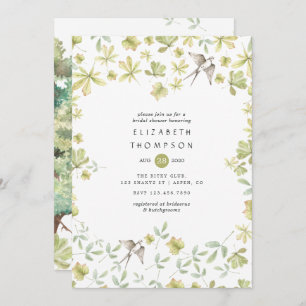 Rustische Waterverf Forest Kaart