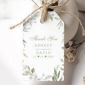 Rustische Waterverf Greenery Floral Cadeaulabel