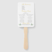 Rustische Waterverf Greenery Wedding Handwaaier (Achterkant)