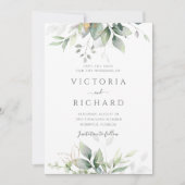 Rustische Waterverf Greenery Wedding Save The Date (Voorkant)