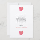 Rustische Waterverf Heart Wedding Bedankkaart (Voorkant)