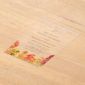 Rustische Waterverf herfst bosfeest Acryl Uitnodigingen (Laagn)