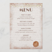 Rustische Waterverf Romantic String Lights Menu (Voorkant)