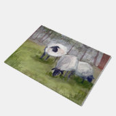 Rustische Waterverf Sheep Deurmat (Schuin)