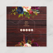 RUSTISCHE WATERVERF STROMEN, BOHO SKULL+ARROW VIERKANTE VISITEKAARTJE (Achterkant)