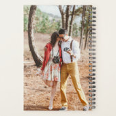 Rustische waterverf verlaat monogrammen foto Weddi Planner (Achterkant)