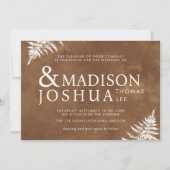 Rustische Waterverf Wild Greenery Fern Wedding Kaart (Voorkant)