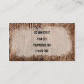 Rustische Westerne Bull Skull  Textuur Visitekaartje (Achterkant)