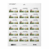 Rustische wilde bloemen Boho Chic Floral Baby show Etiket (Full Sheet)