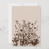 Rustische wilde Herfst Meadow Floral Wedding Kaart (Achterkant)