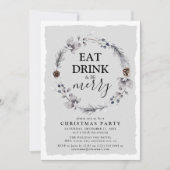 Rustische Winterfeest met kerstfeest Kaart (Voorkant)