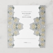 Rustische witte rozen bruiloft (Buitenkant ongevouwen)