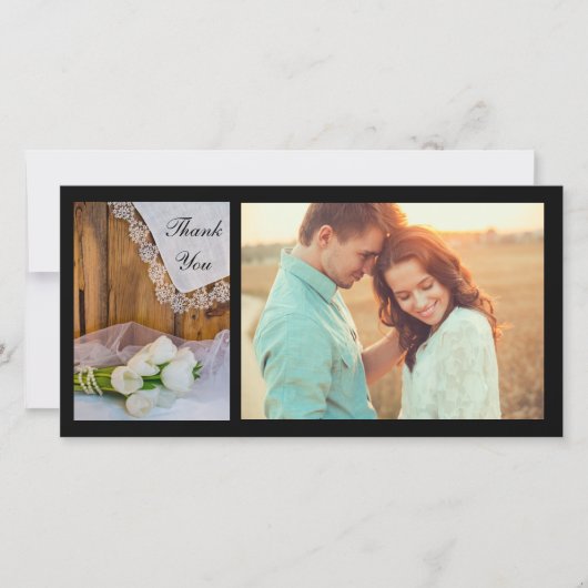 Rustische witte Tulps Land Barn Weddenschap Dank j Bedankkaart (Voorkant)