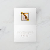 Rustische Zonnebloemen & Lichtjes Trouw Dankkaart Bedankkaart (Binnen)