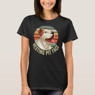  rustkuil gezicht grappige pitbull lover t-shirt